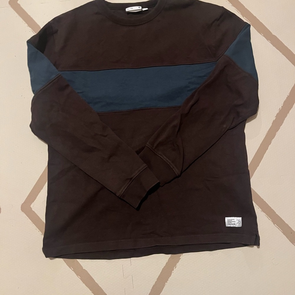 Frank & Oak Dark Brown Crew Neck Sweater